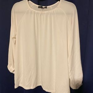 White loose-fitting blouse from Banana Republic Factory